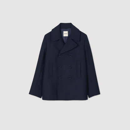Sandro Wool blend peacoat Navy Blue