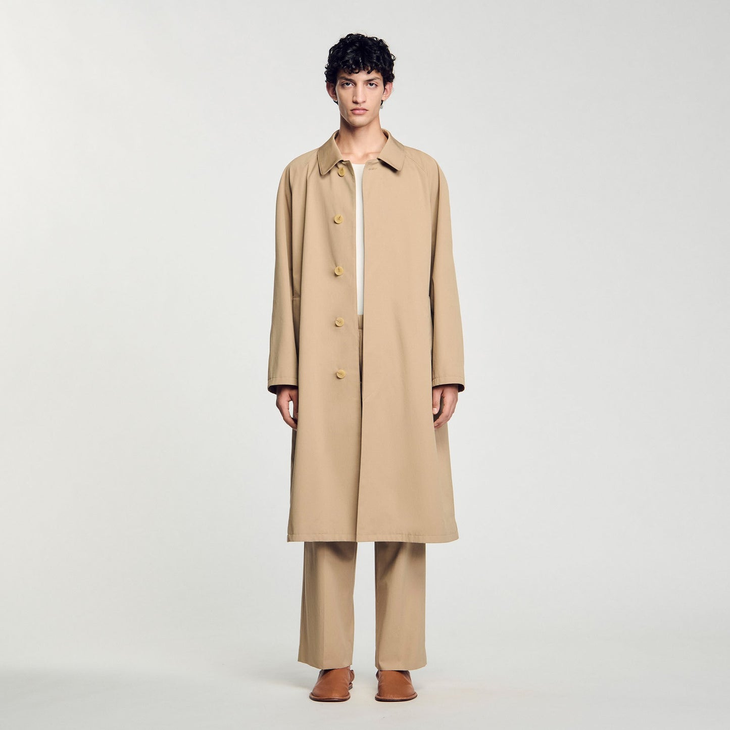 Sandro Long coat Sand.