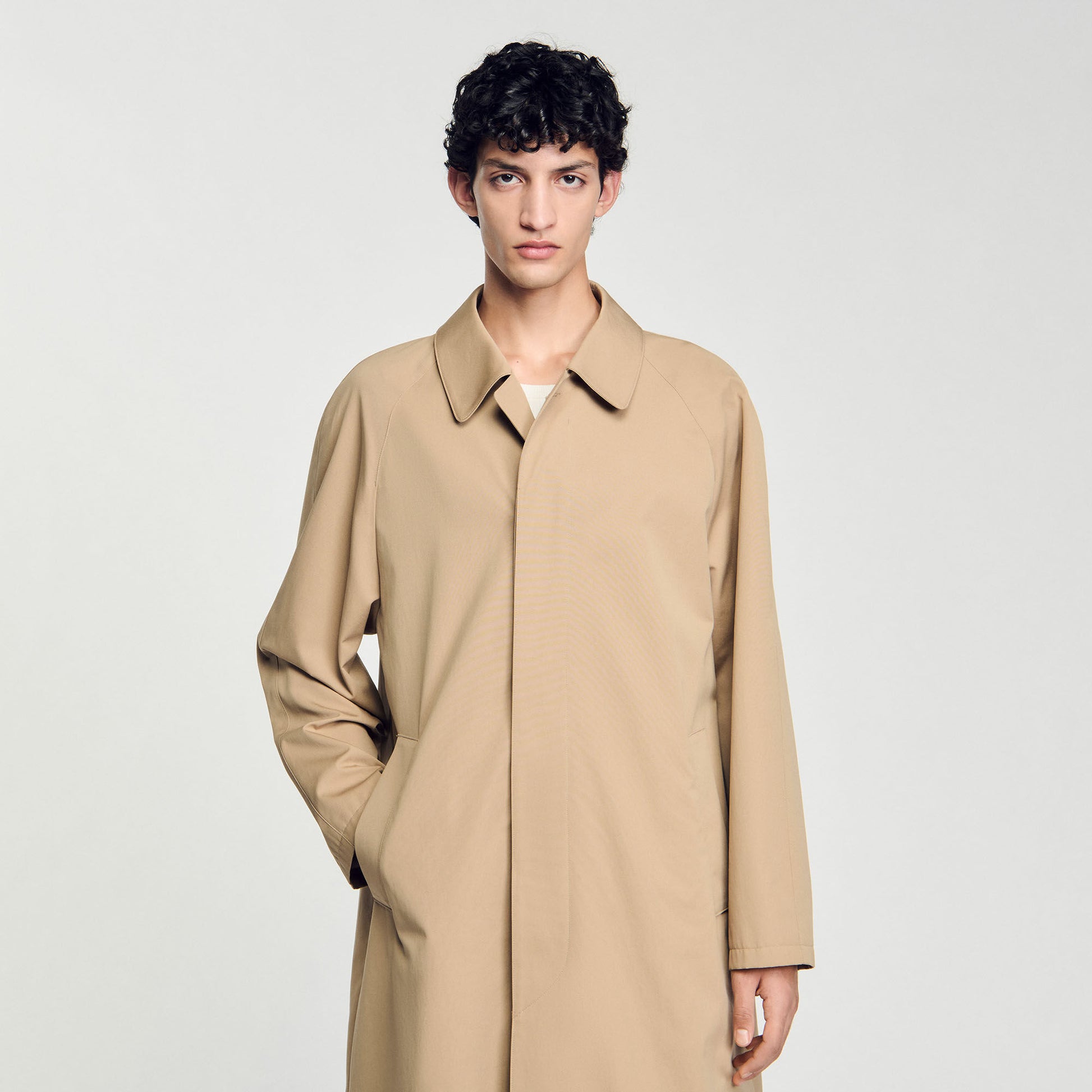 Sandro Long coat Sand.