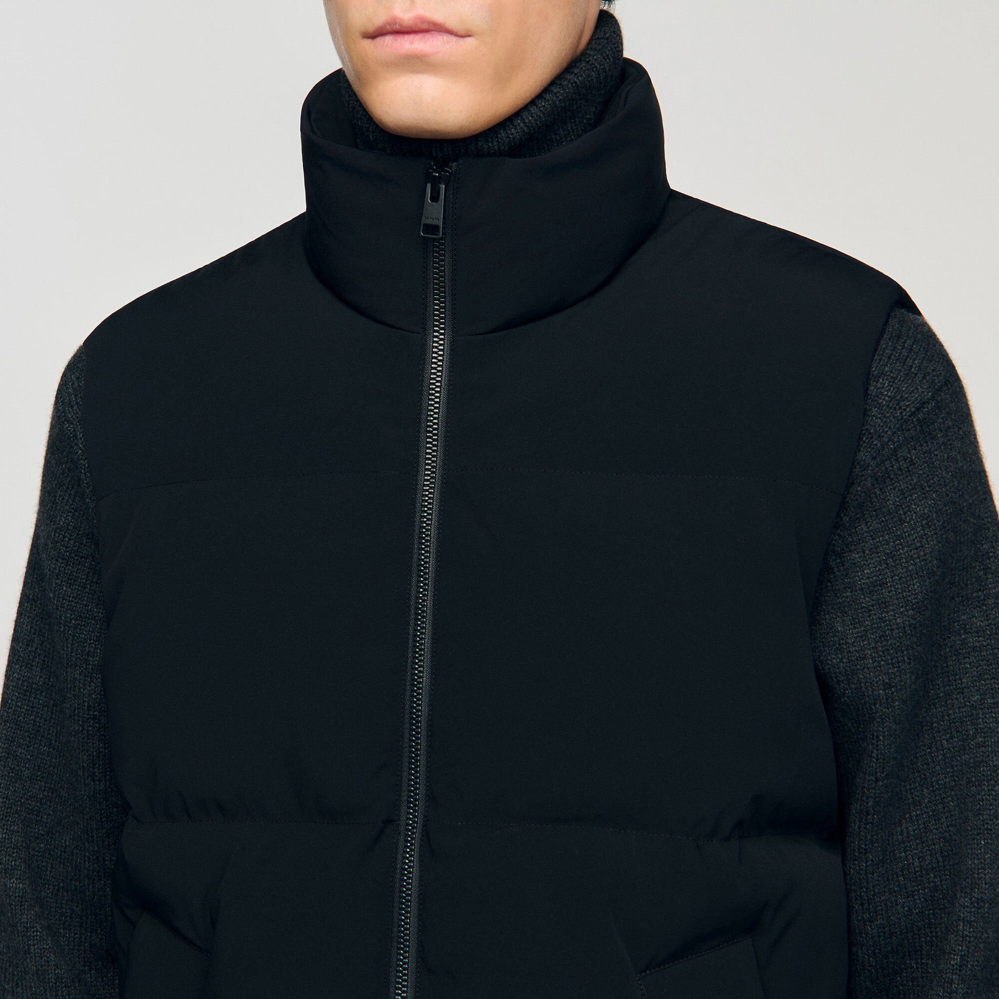 Sandro Sleeveless technical puffer Black