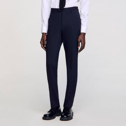 Sandro Classic wool suit pants Navy Blue