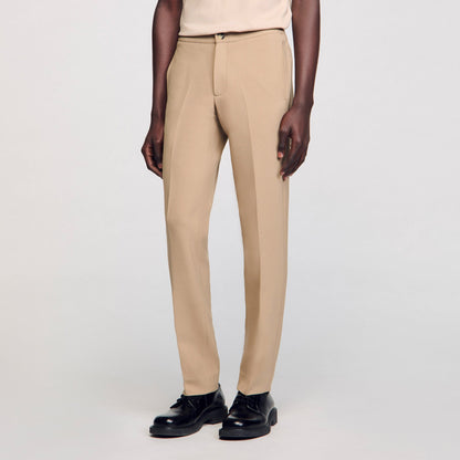 Sandro Jersey trousers Beige