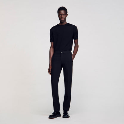 Sandro Jersey trousers Black
