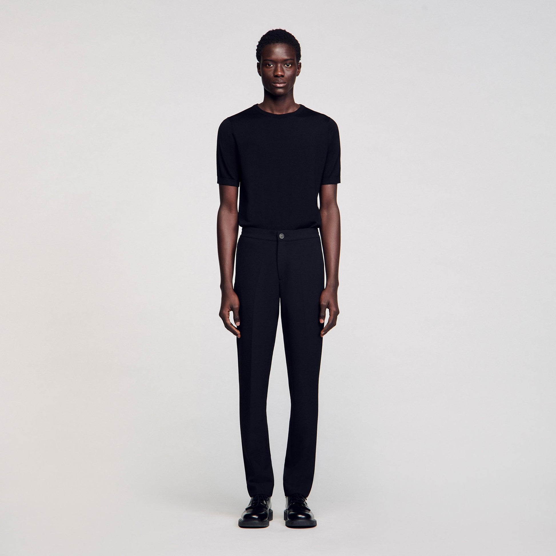 Sandro Jersey trousers Black