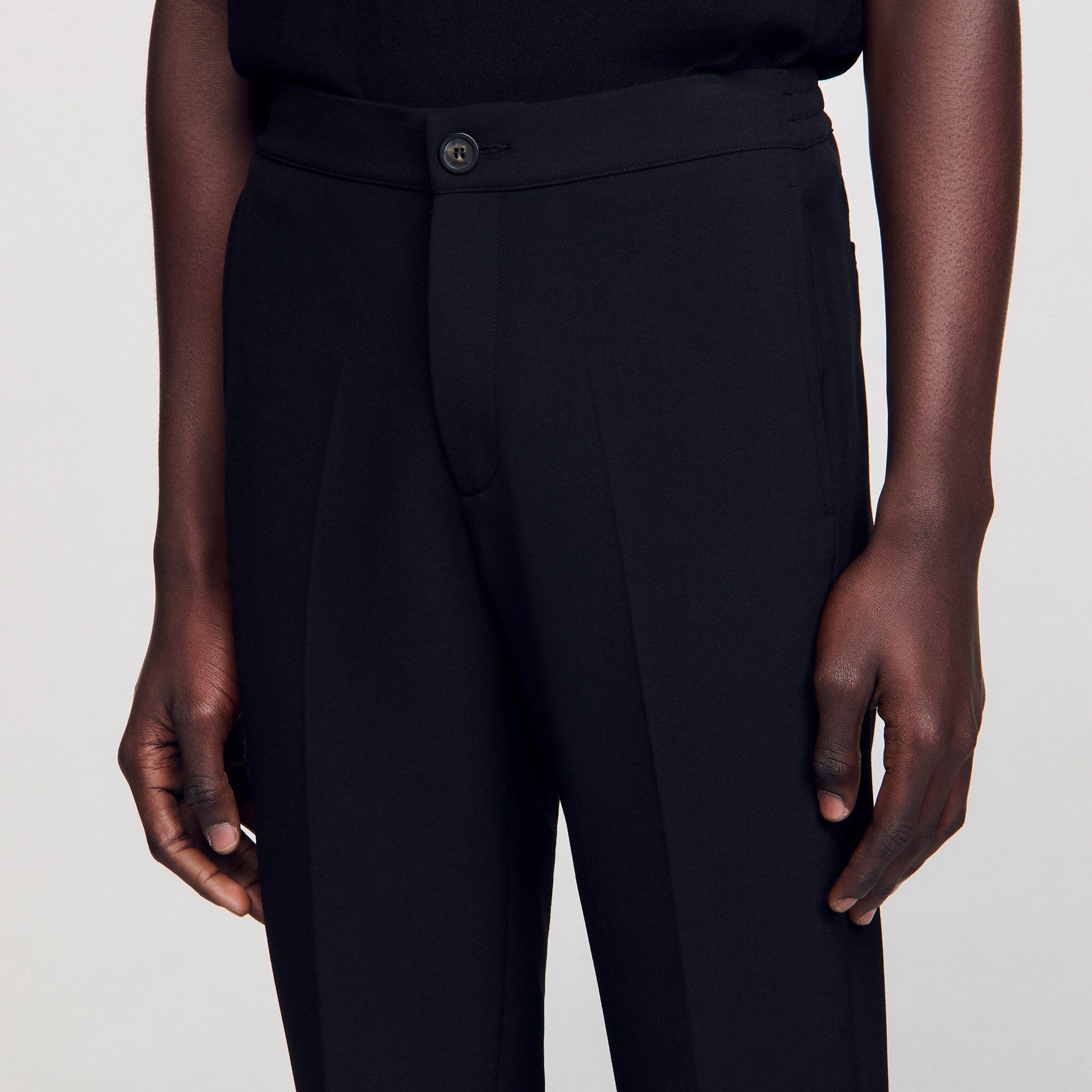 Sandro Jersey trousers Black