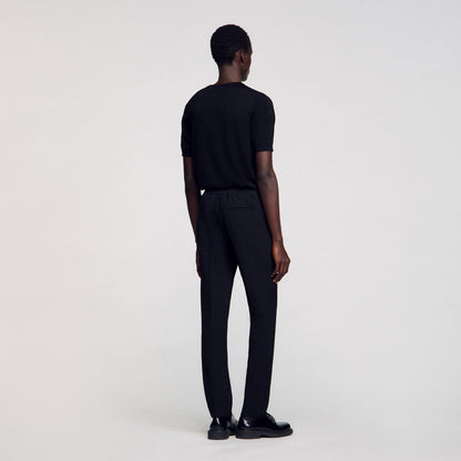 Sandro Jersey trousers Black