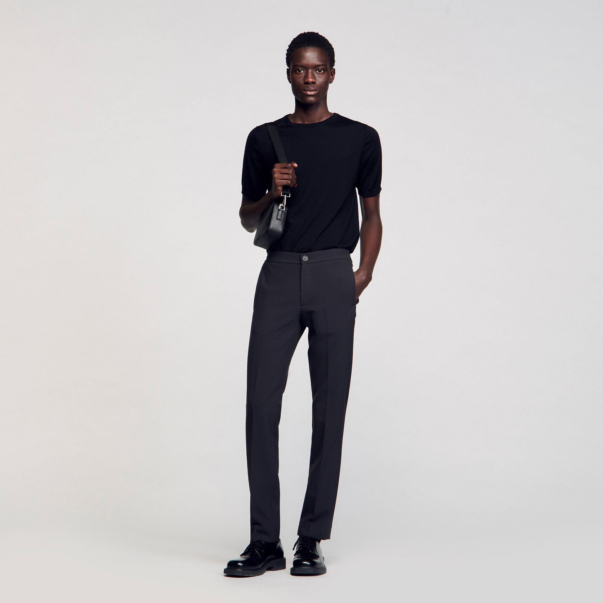 Sandro Jersey trousers Dark Grey