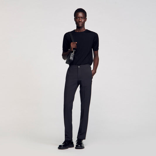 Sandro Jersey trousers Dark Grey