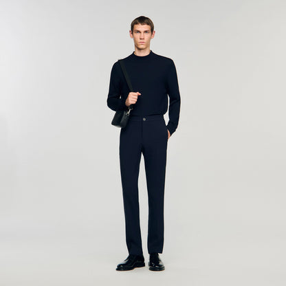 Sandro Jersey trousers Navy Blue