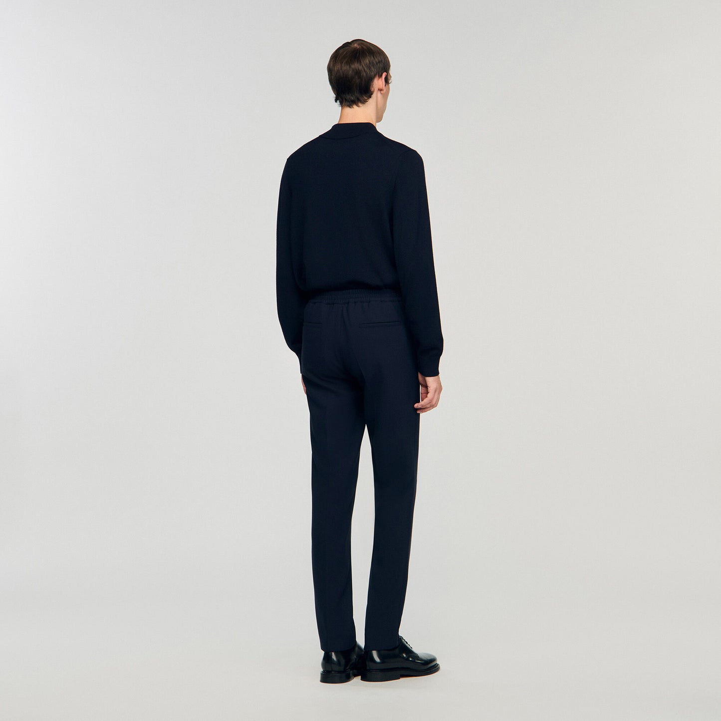 Sandro Jersey trousers Navy Blue