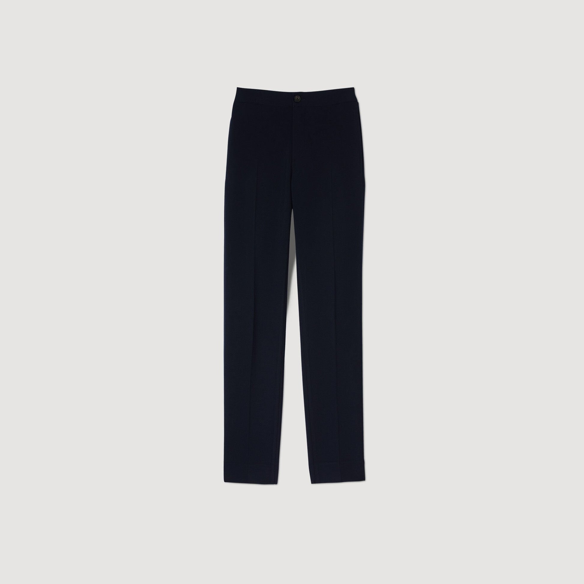 Sandro Jersey trousers Navy Blue