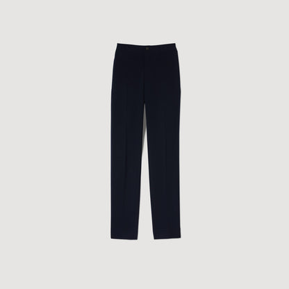 Sandro Jersey trousers Navy Blue