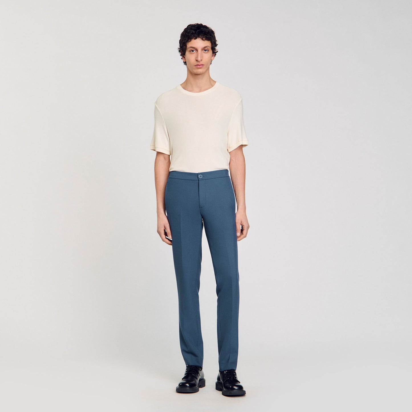 Sandro Jersey trousers Thunderstorm Blue