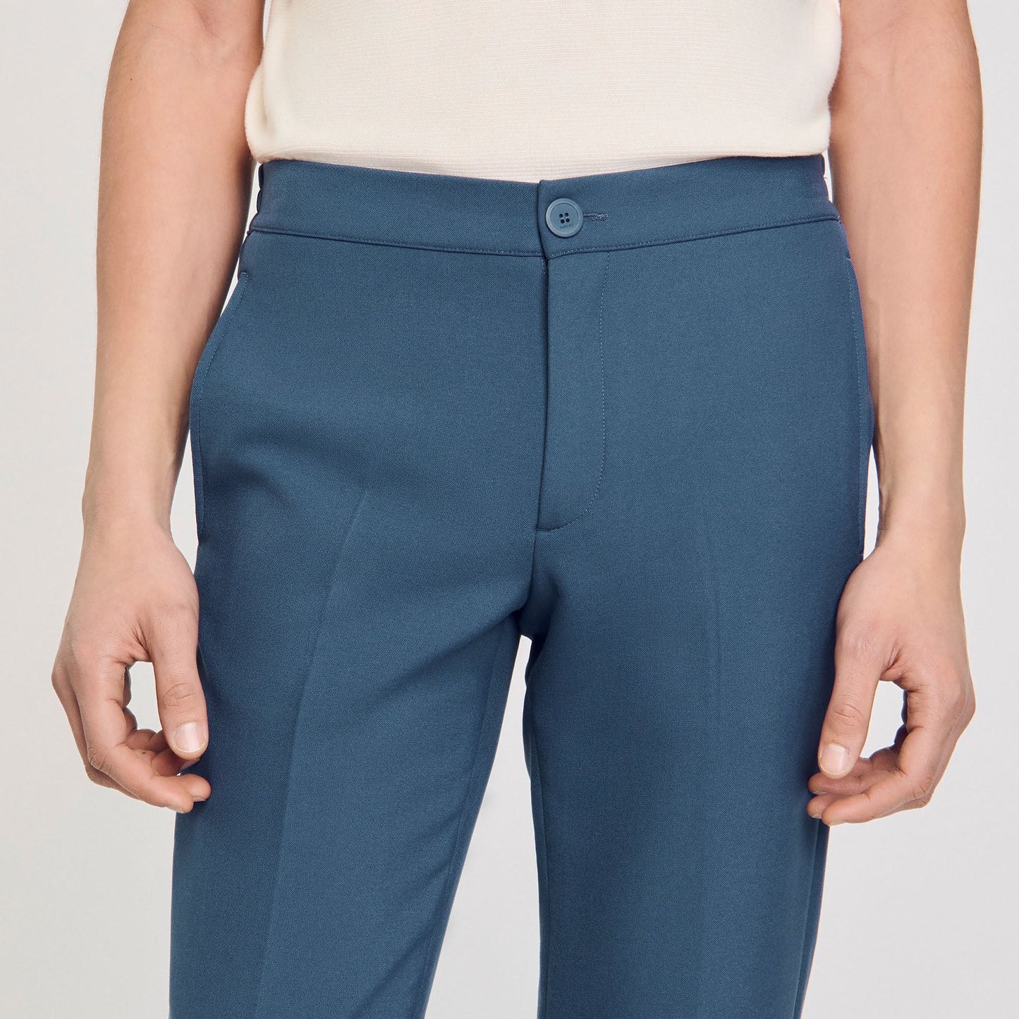 Sandro Jersey trousers Thunderstorm Blue