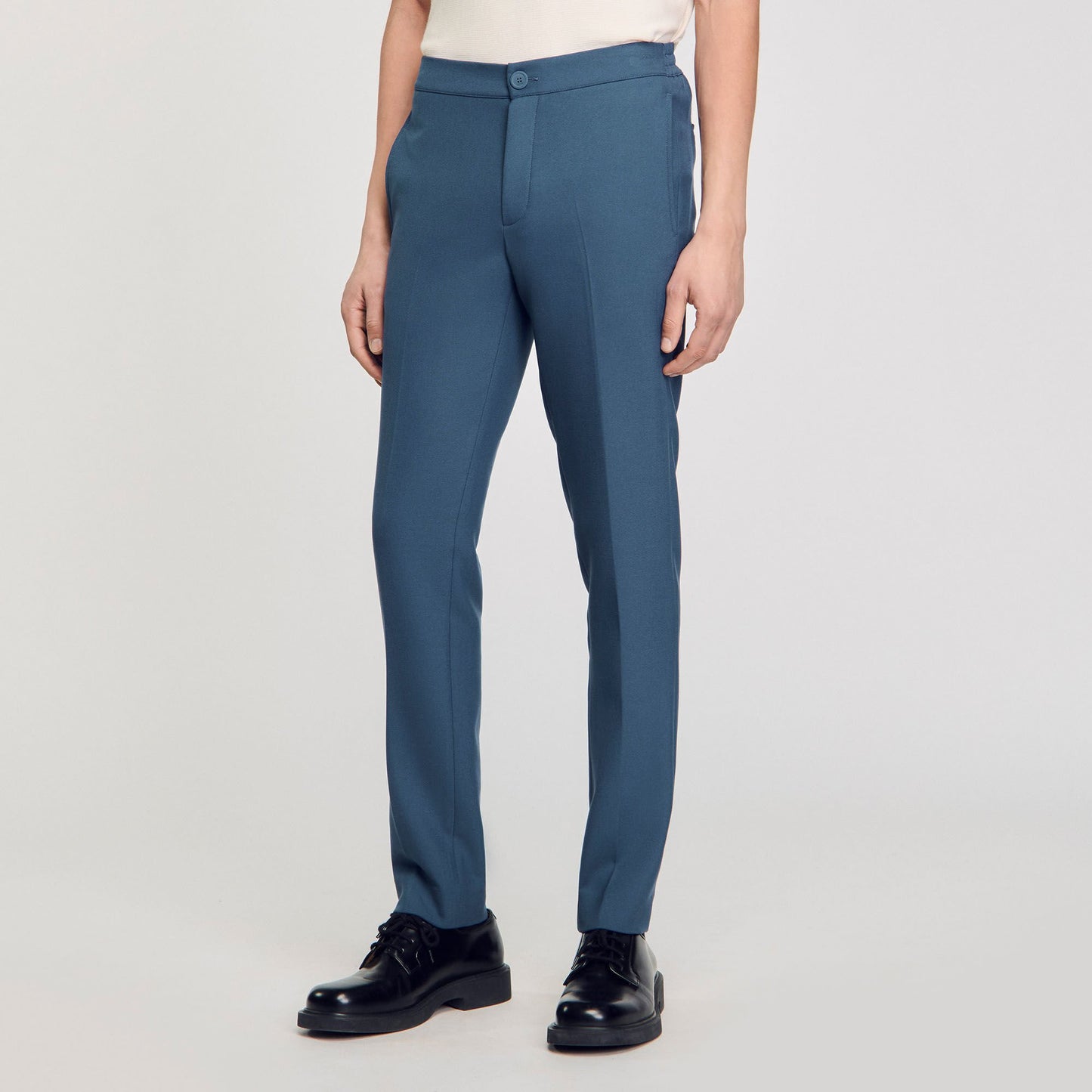 Sandro Jersey trousers Thunderstorm Blue