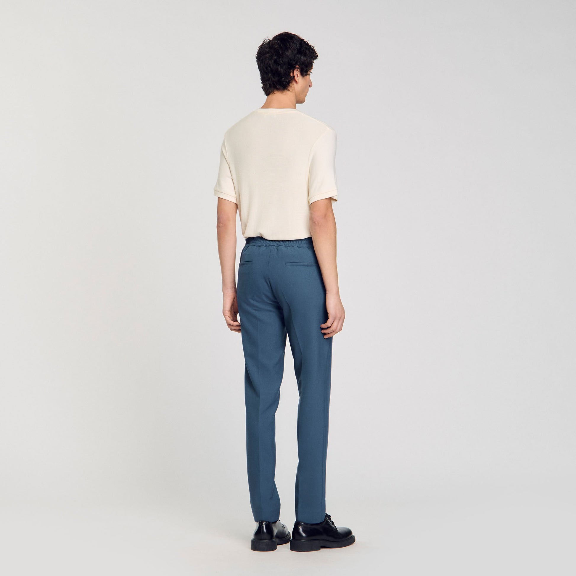 Sandro Jersey trousers Thunderstorm Blue