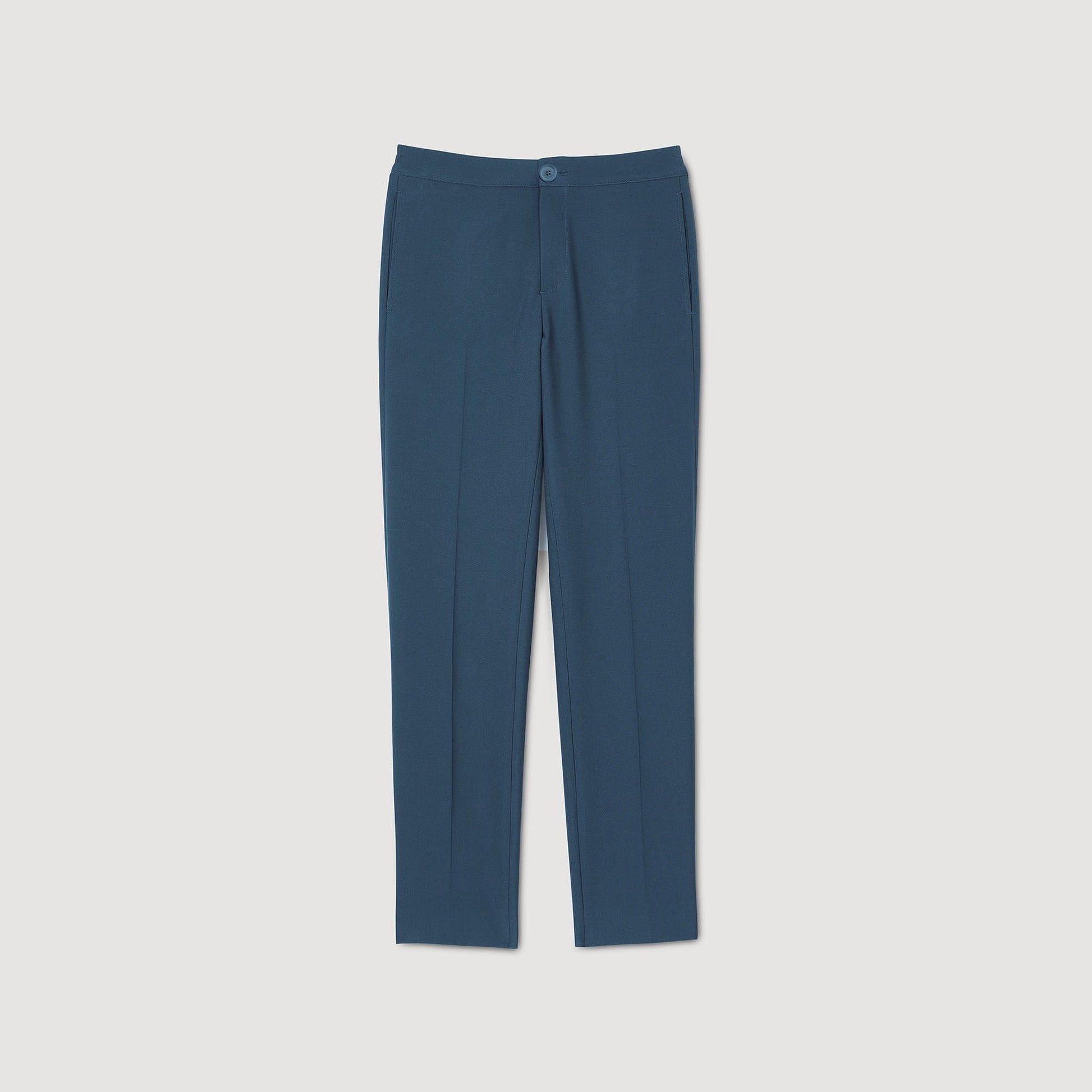Sandro Jersey trousers Thunderstorm Blue