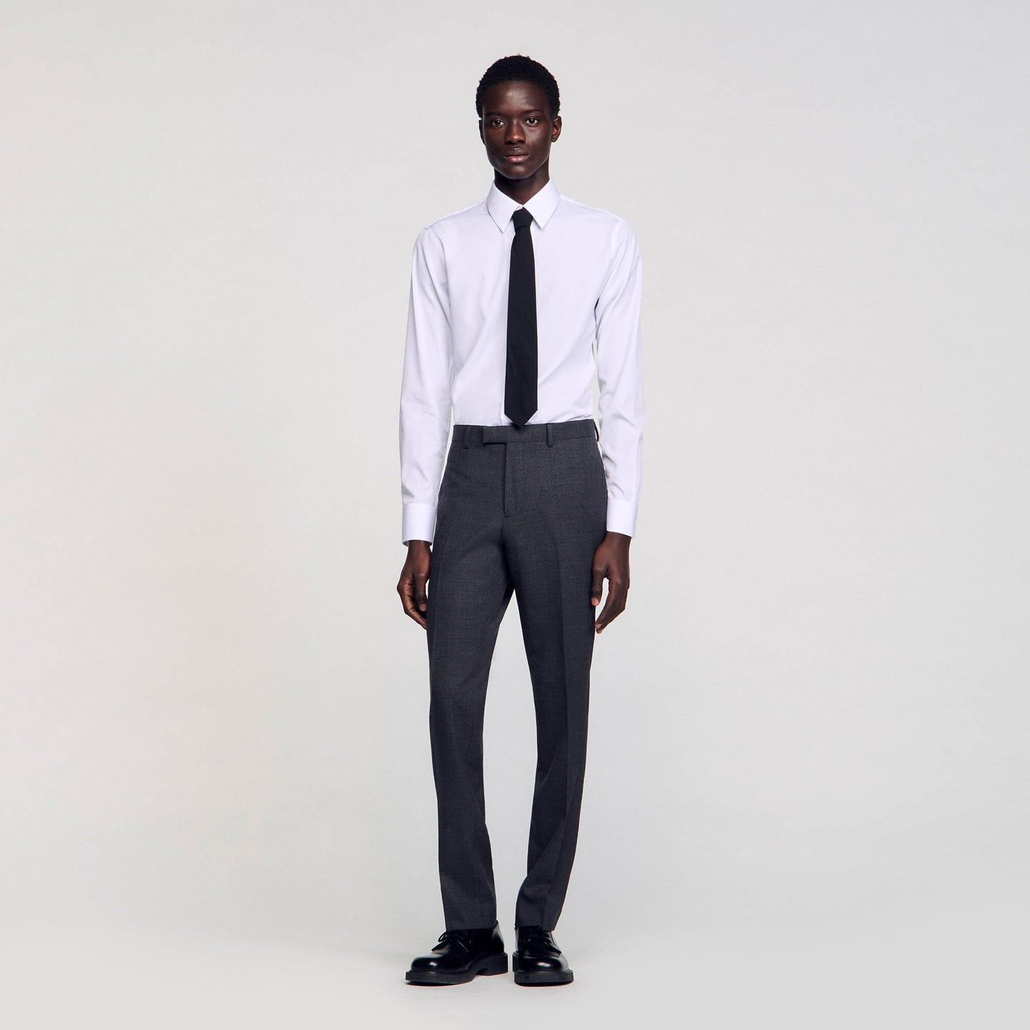 Sandro Wool suit trousers Mocked Grey