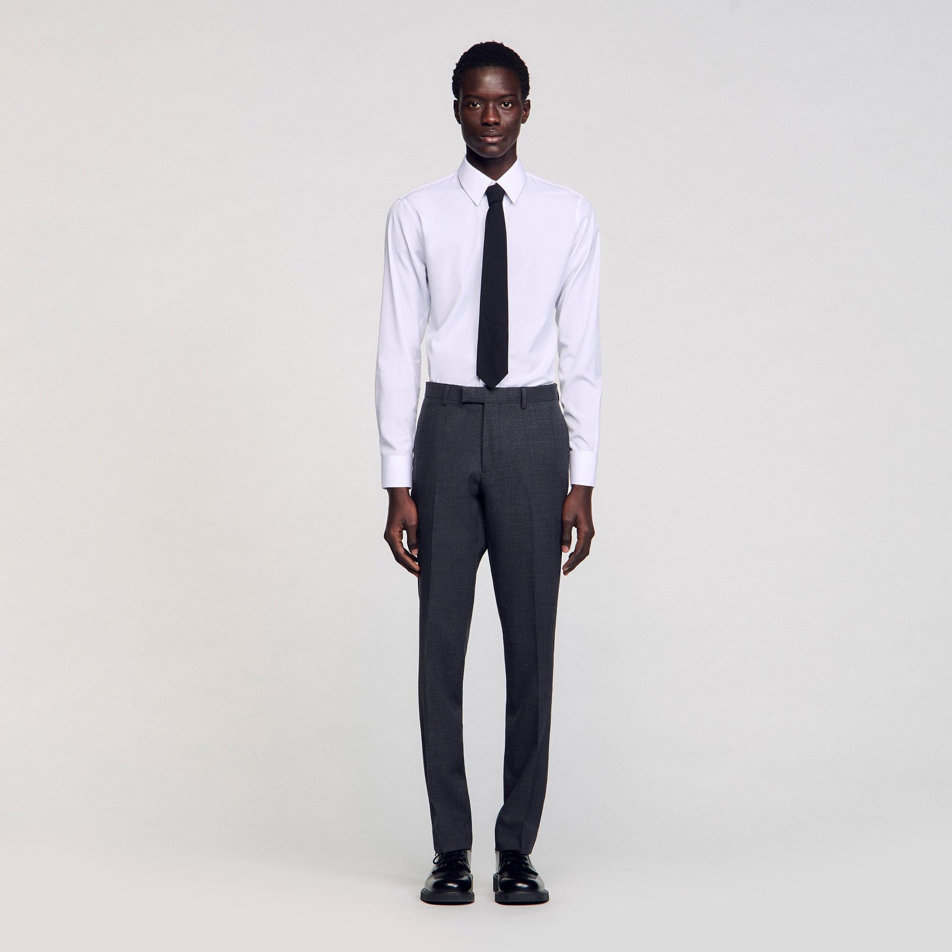 Sandro Wool suit trousers Mocked Grey