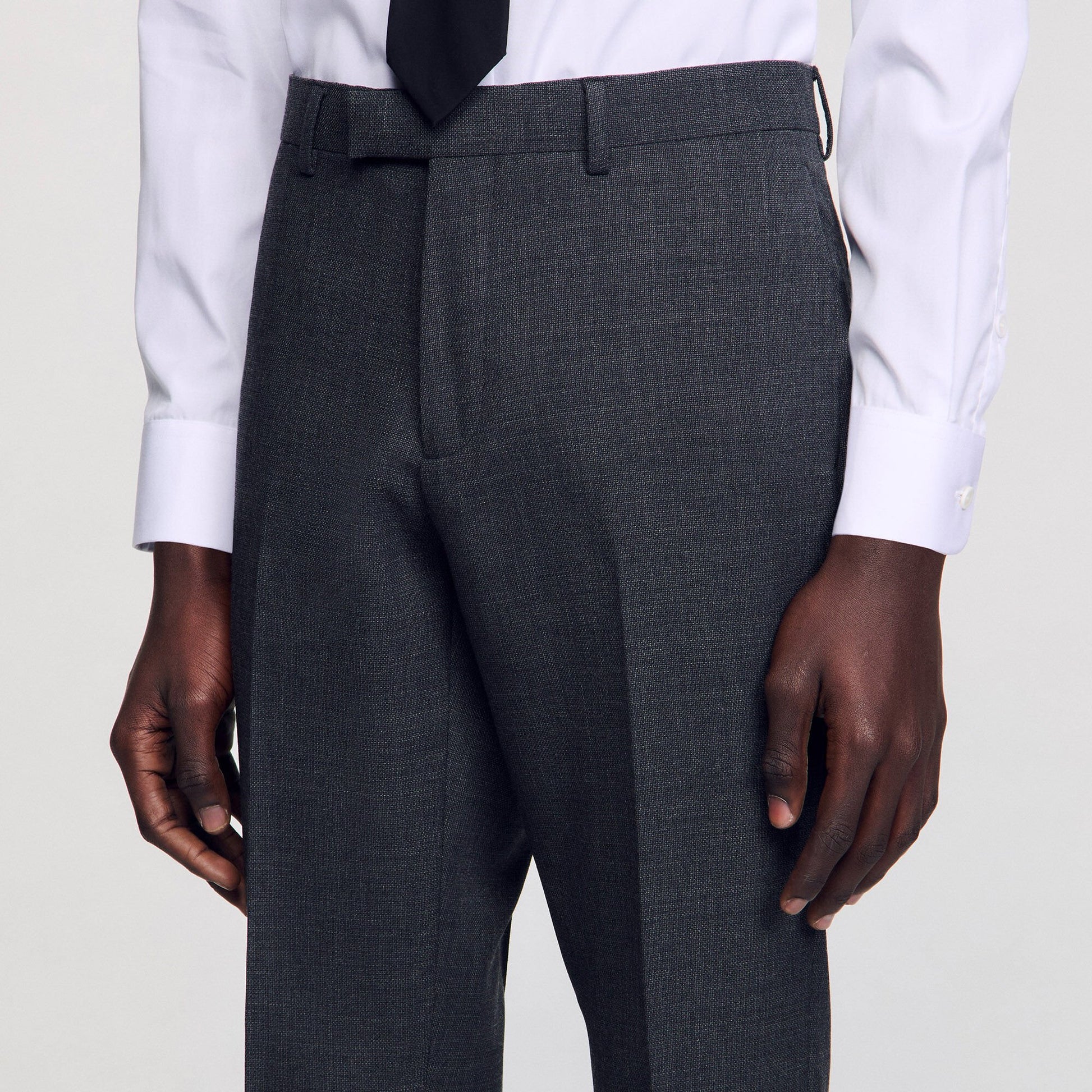 Sandro Wool suit trousers Mocked Grey