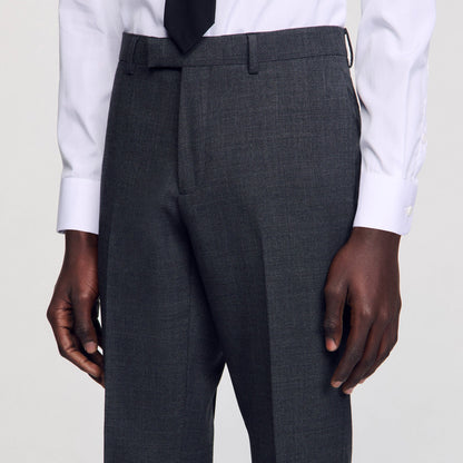 Sandro Wool suit trousers Mocked Grey