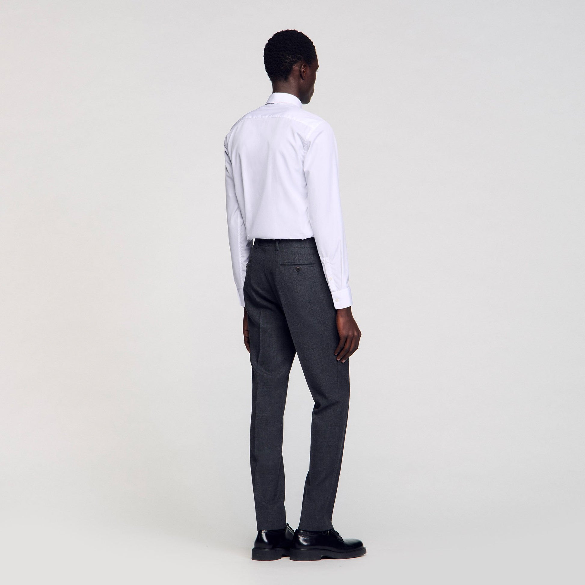 Sandro Wool suit trousers Mocked Grey