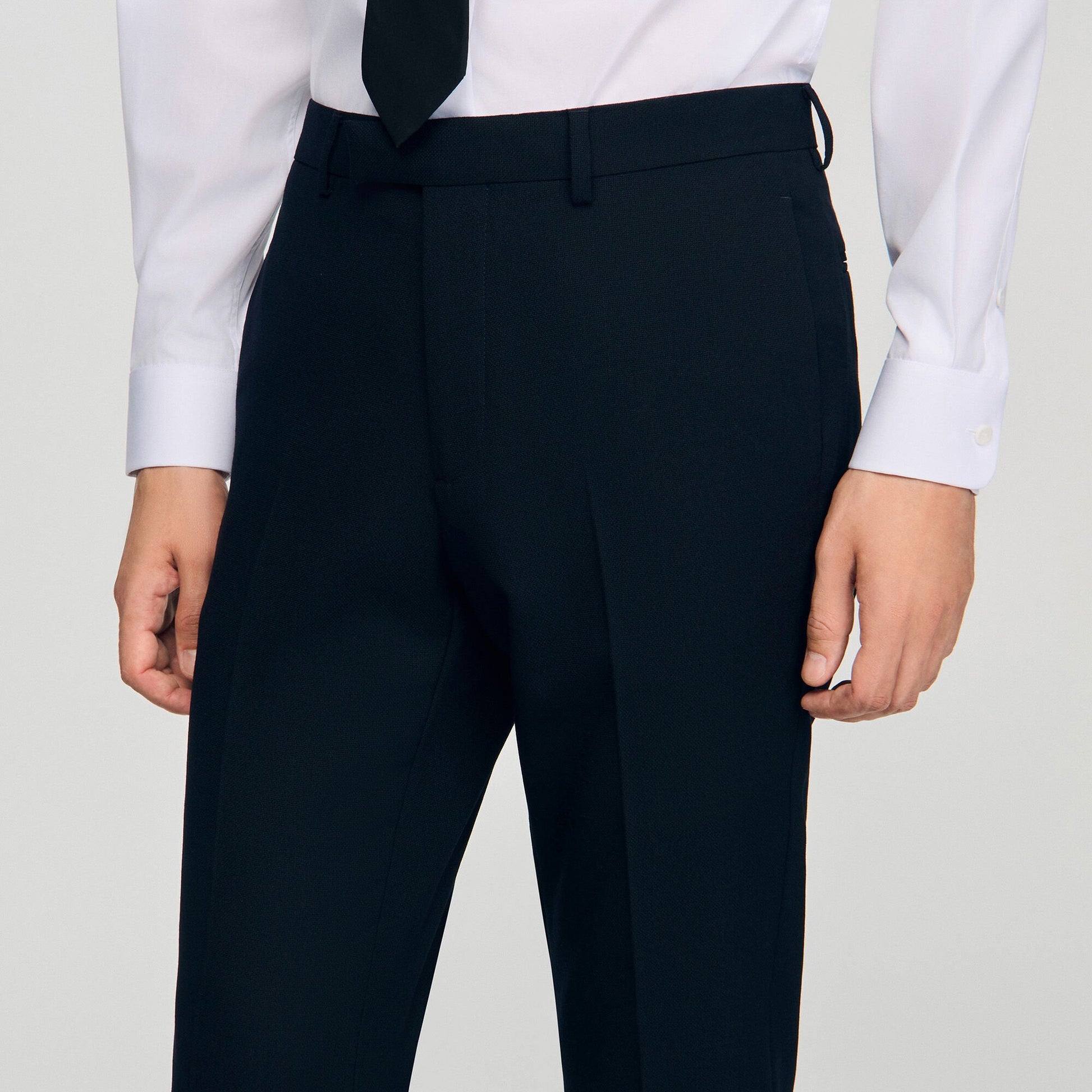 Sandro Wool suit trousers Navy Blue