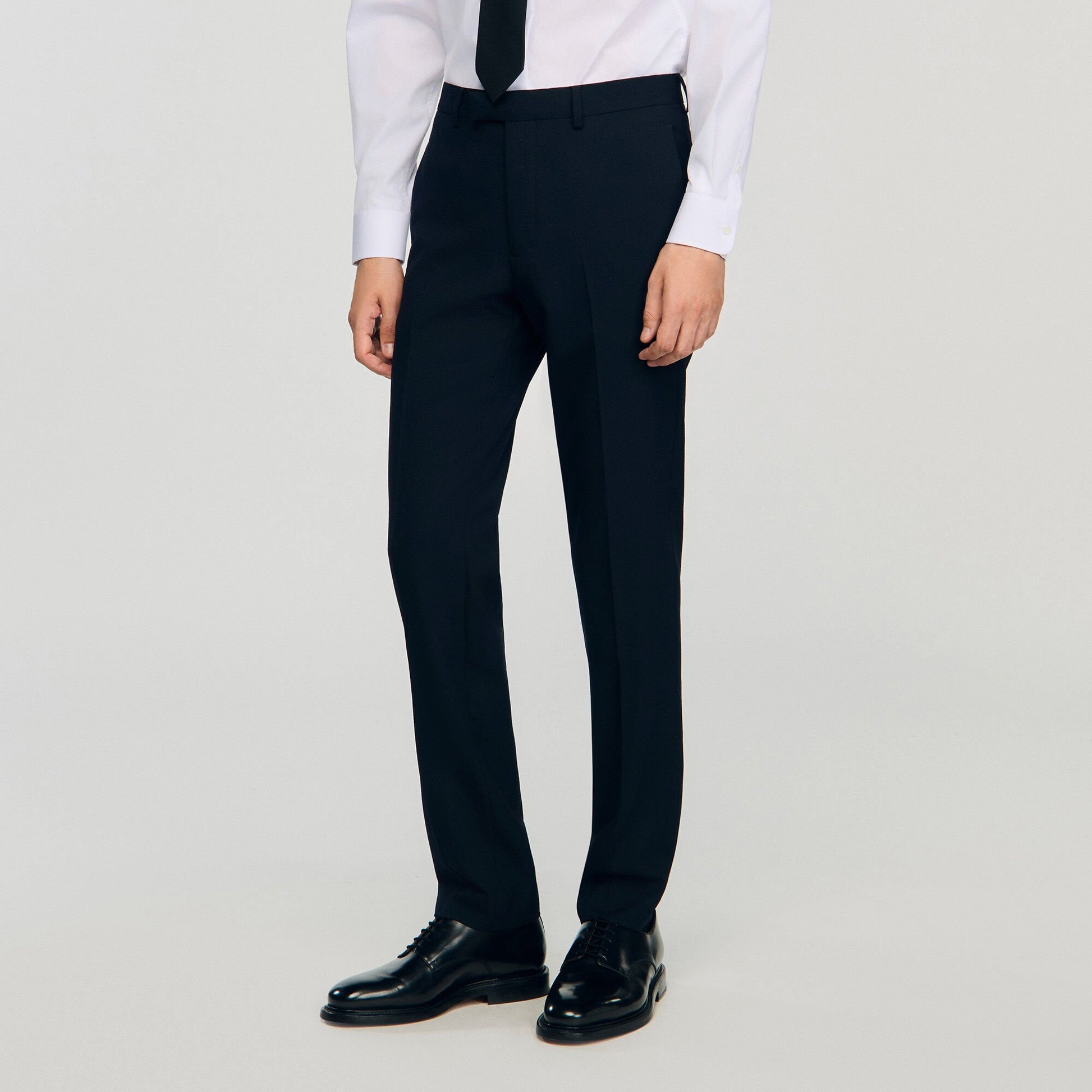 Sandro Wool suit trousers Navy Blue