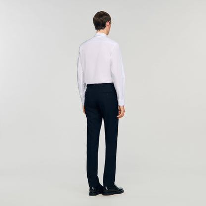 Sandro Wool suit trousers Navy Blue