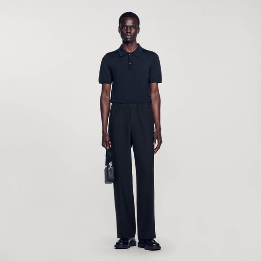 Sandro Wide-leg trousers Black
