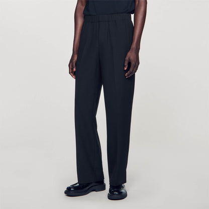 Sandro Wide-leg trousers Black