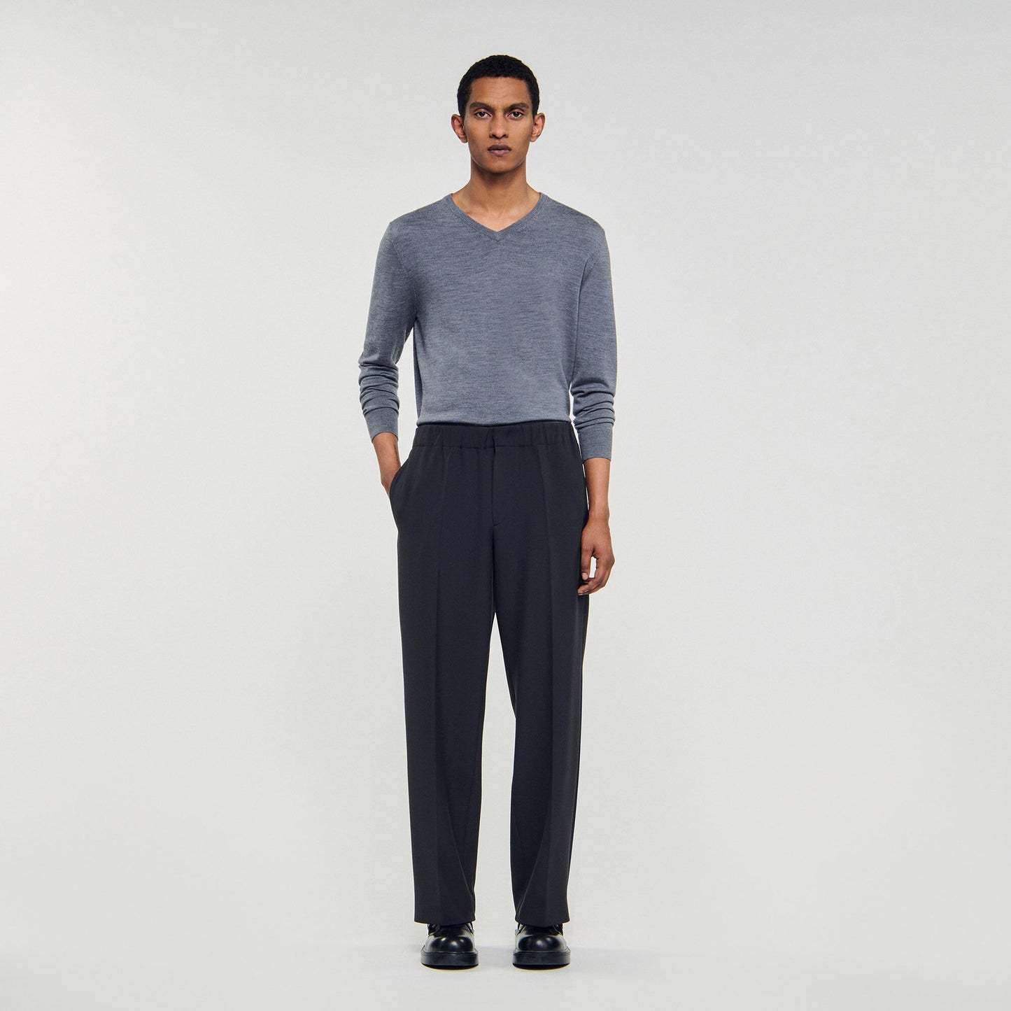 Sandro Wide-leg trousers Dark Grey