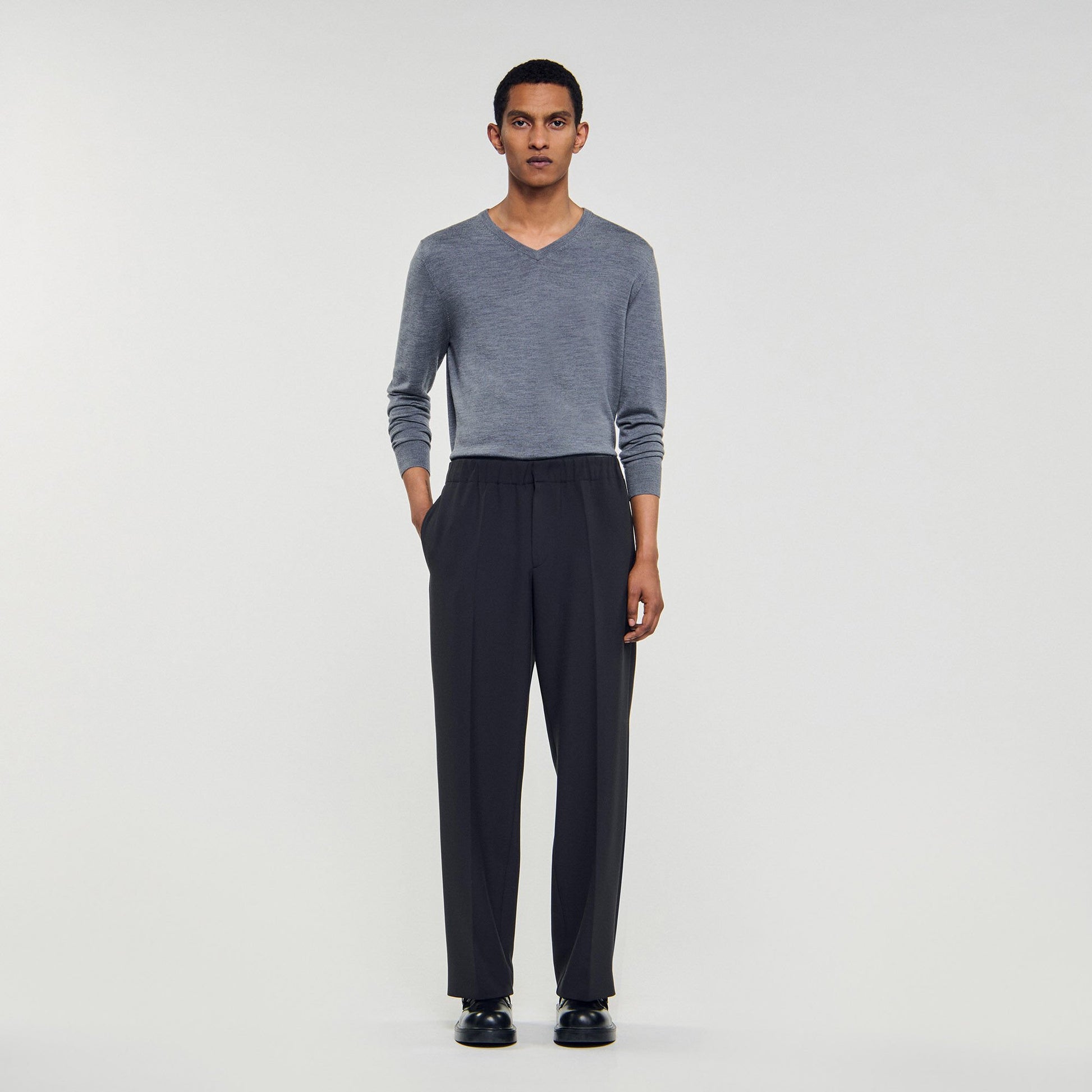 Sandro Wide-leg trousers Dark Grey