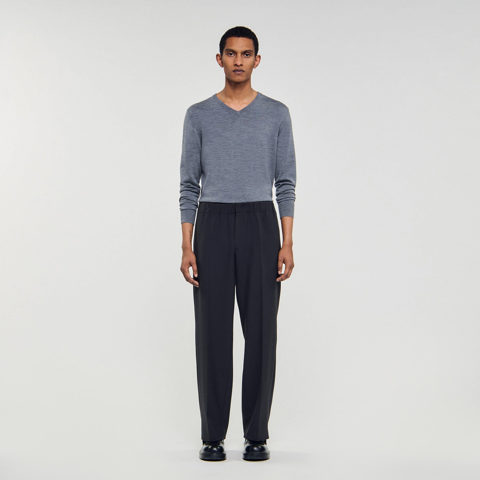 Sandro Wide-leg trousers Dark Grey