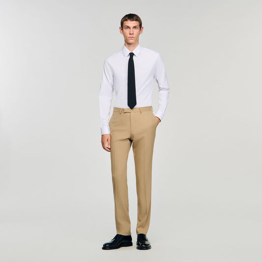 Sandro Wool suit trousers Beige