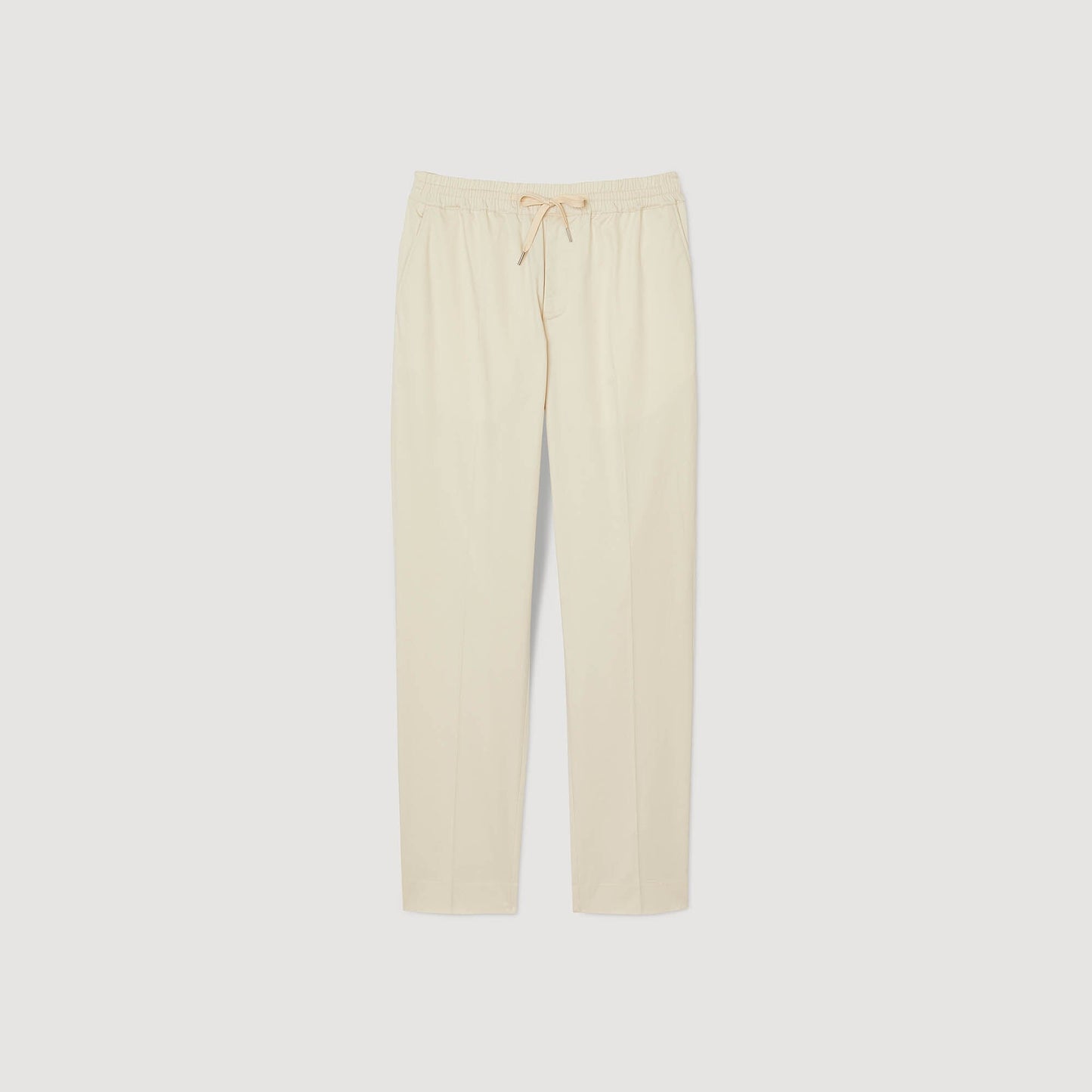 Sandro Elasticated straight-leg trousers Light Beige