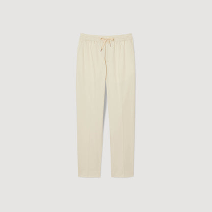 Sandro Elasticated straight-leg trousers Light Beige