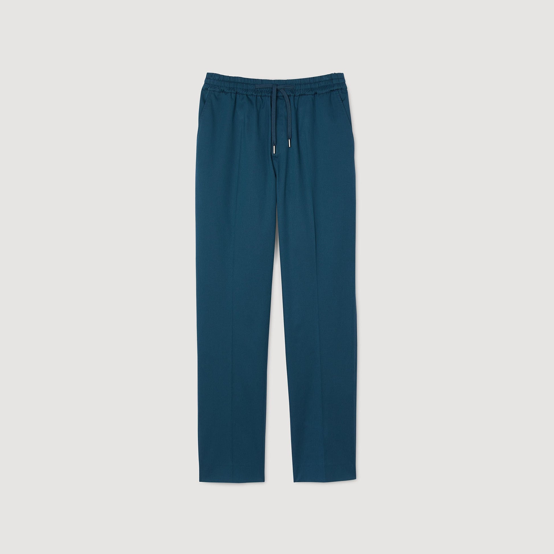 Sandro Elasticated straight-leg trousers Thunderstorm Blue