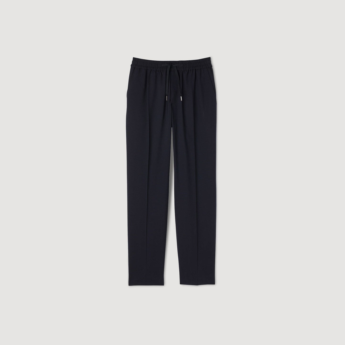 Sandro Elasticated straight-leg trousers Navy Blue