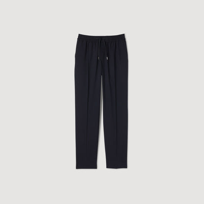 Sandro Elasticated straight-leg trousers Navy Blue