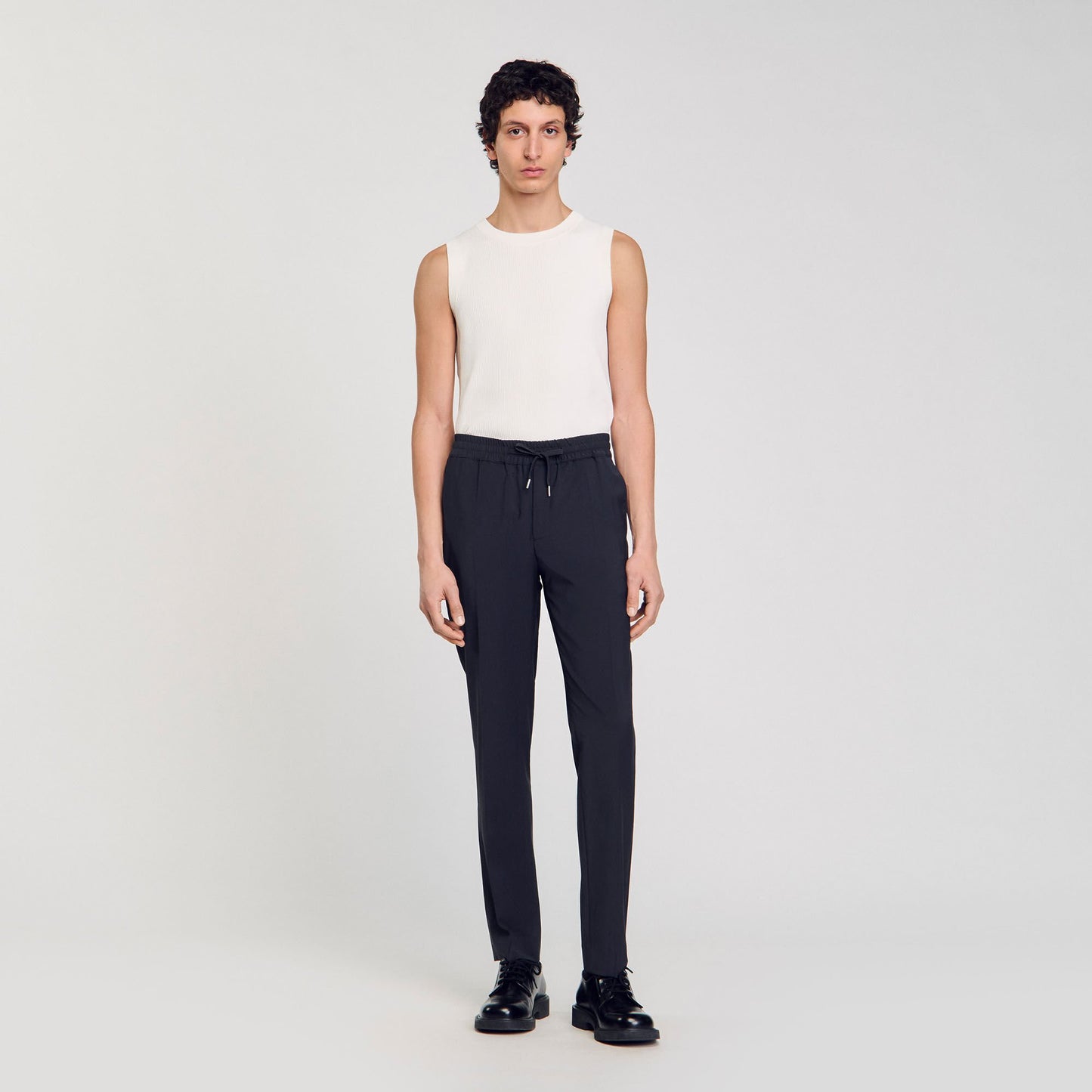 Sandro Elasticated straight-leg trousers Fonte