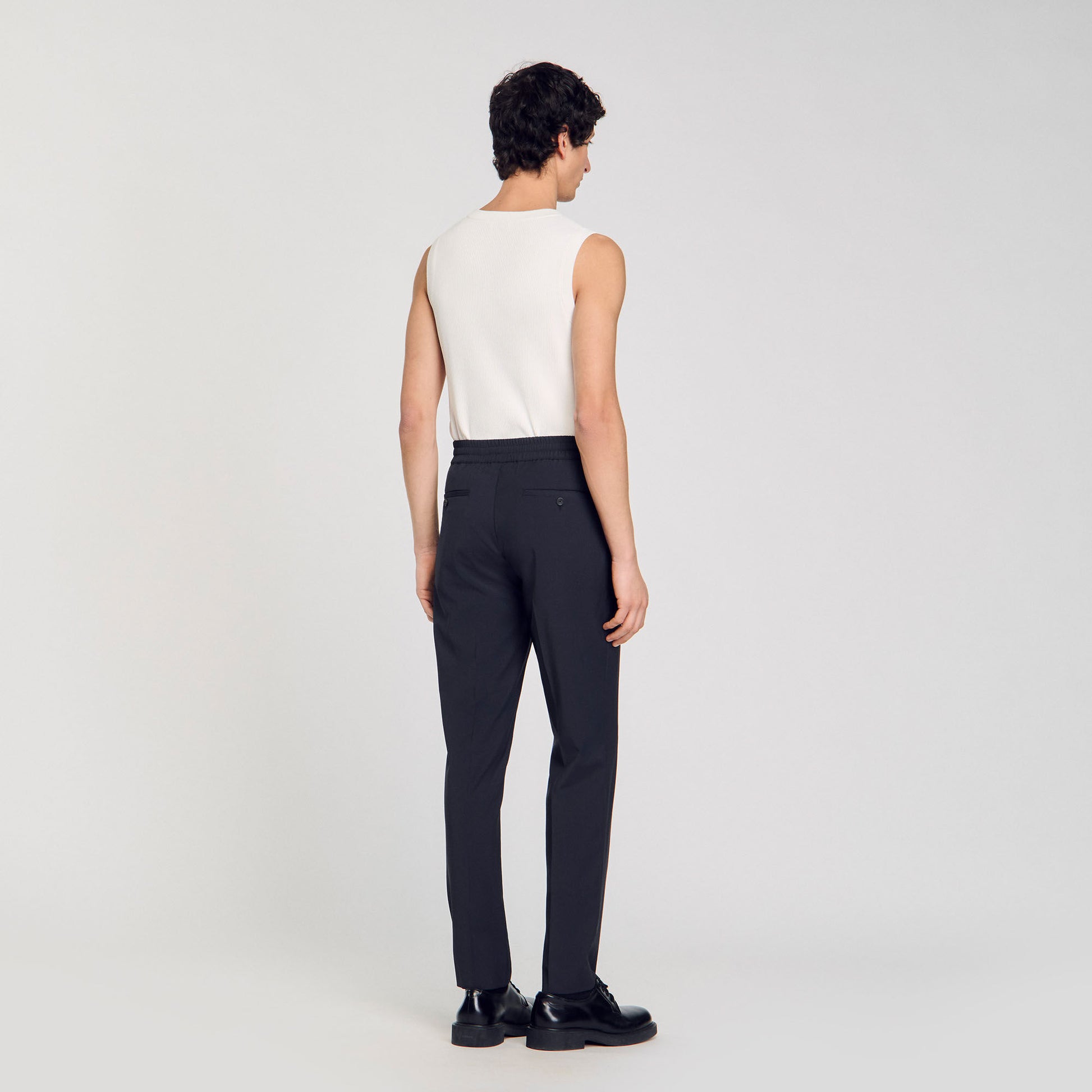 Sandro Elasticated straight-leg trousers Fonte