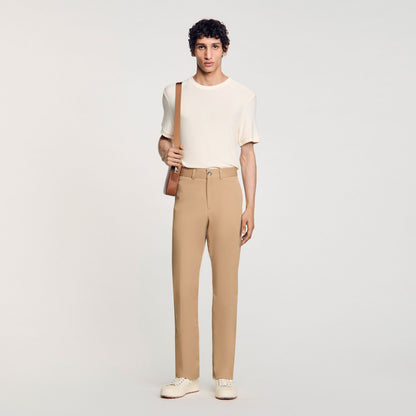 Sandro Straight-leg chinos Nut
