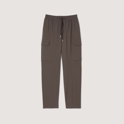Sandro Elasticated cargo trousers Dark Kaki.