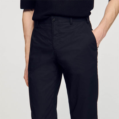Sandro Cotton carrot-cut trousers Black