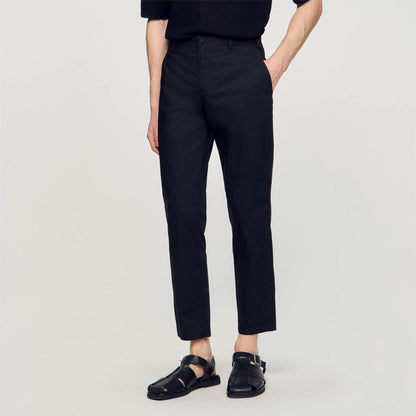 Sandro Cotton carrot-cut trousers Black