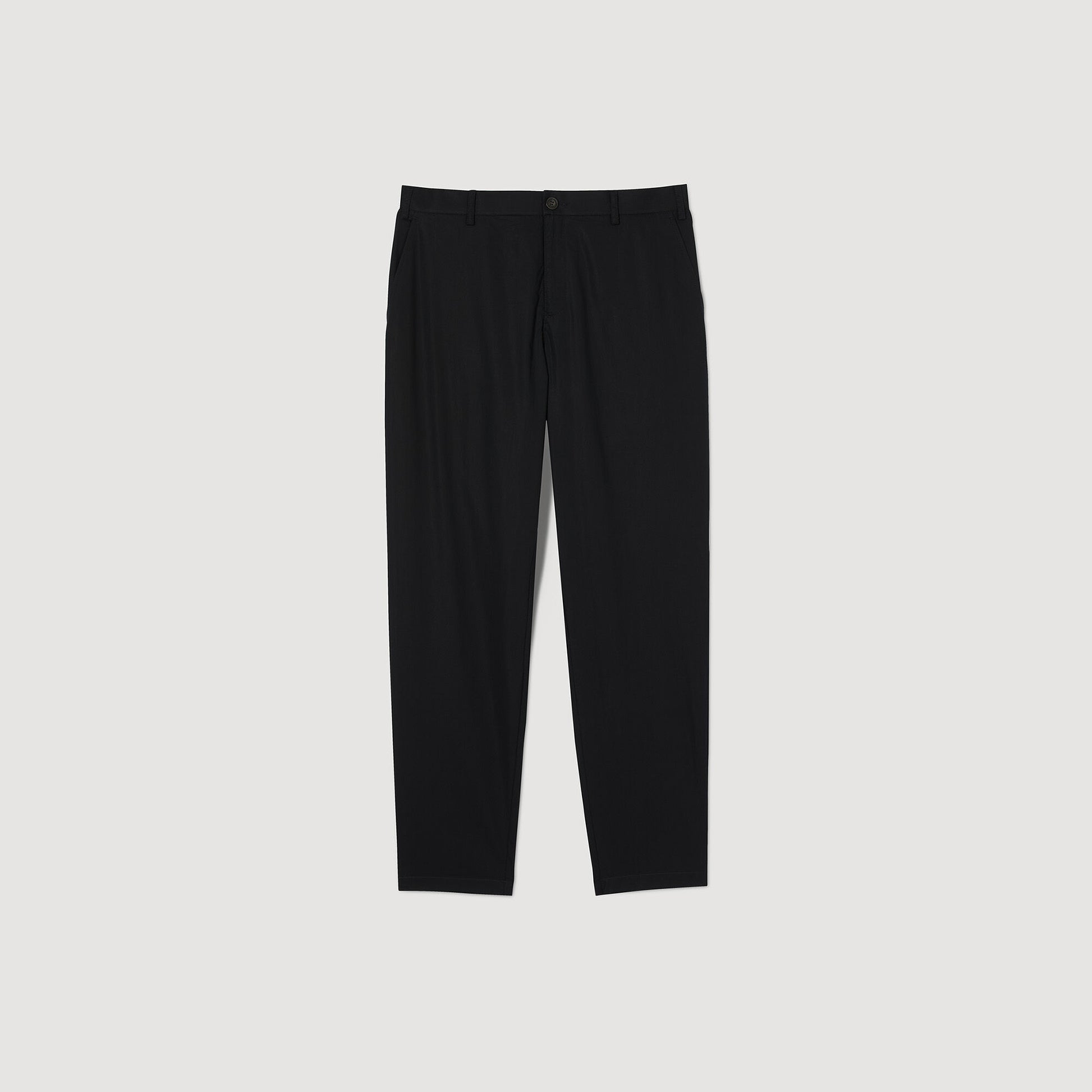 Sandro Cotton carrot-cut trousers Black