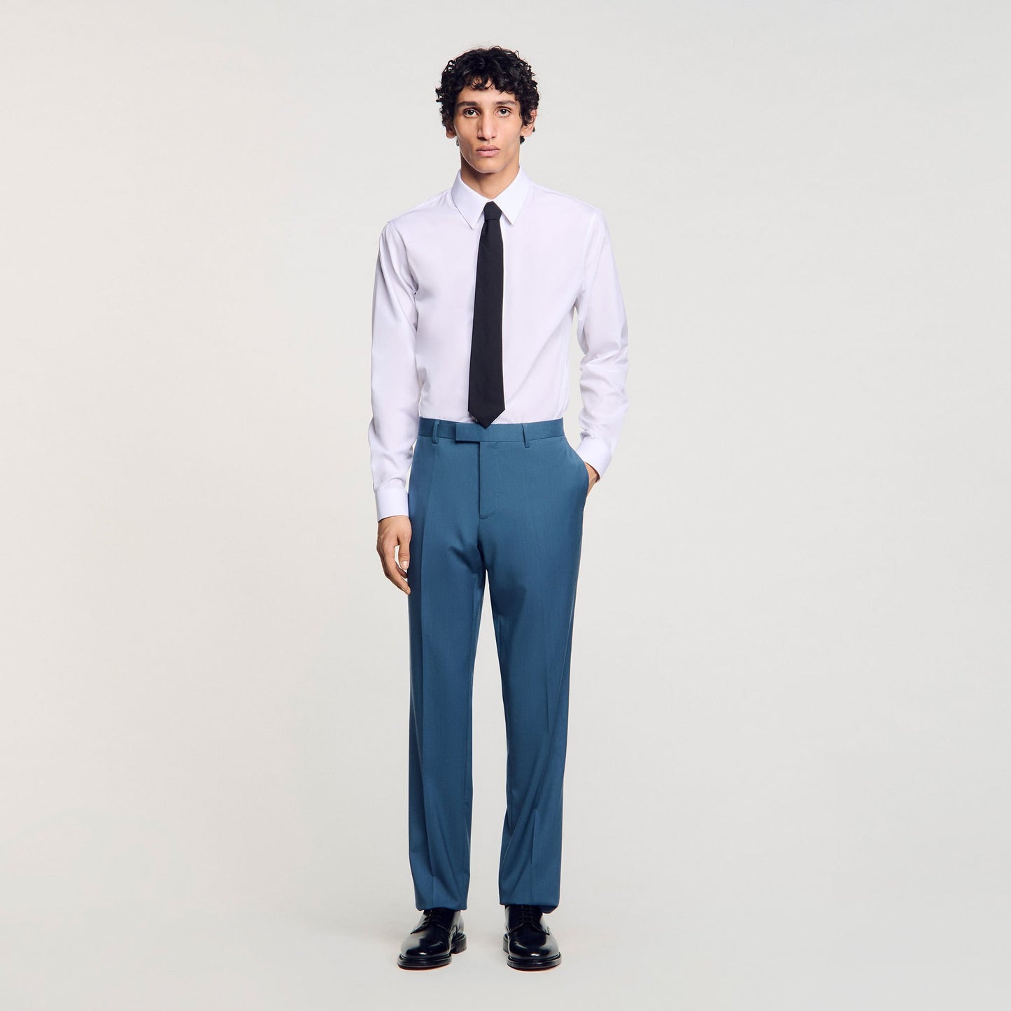 Sandro Wool suit trousers Thunderstorm Blue