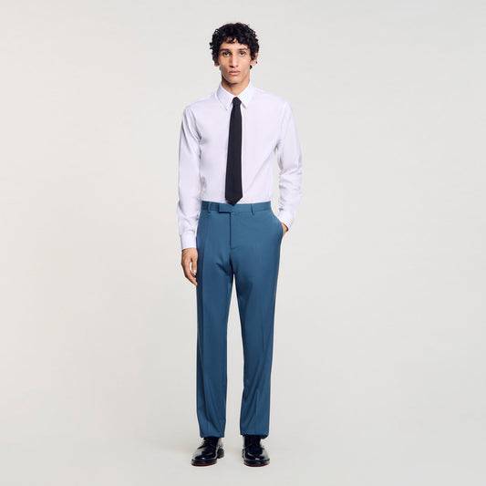 Sandro Wool suit trousers Thunderstorm Blue