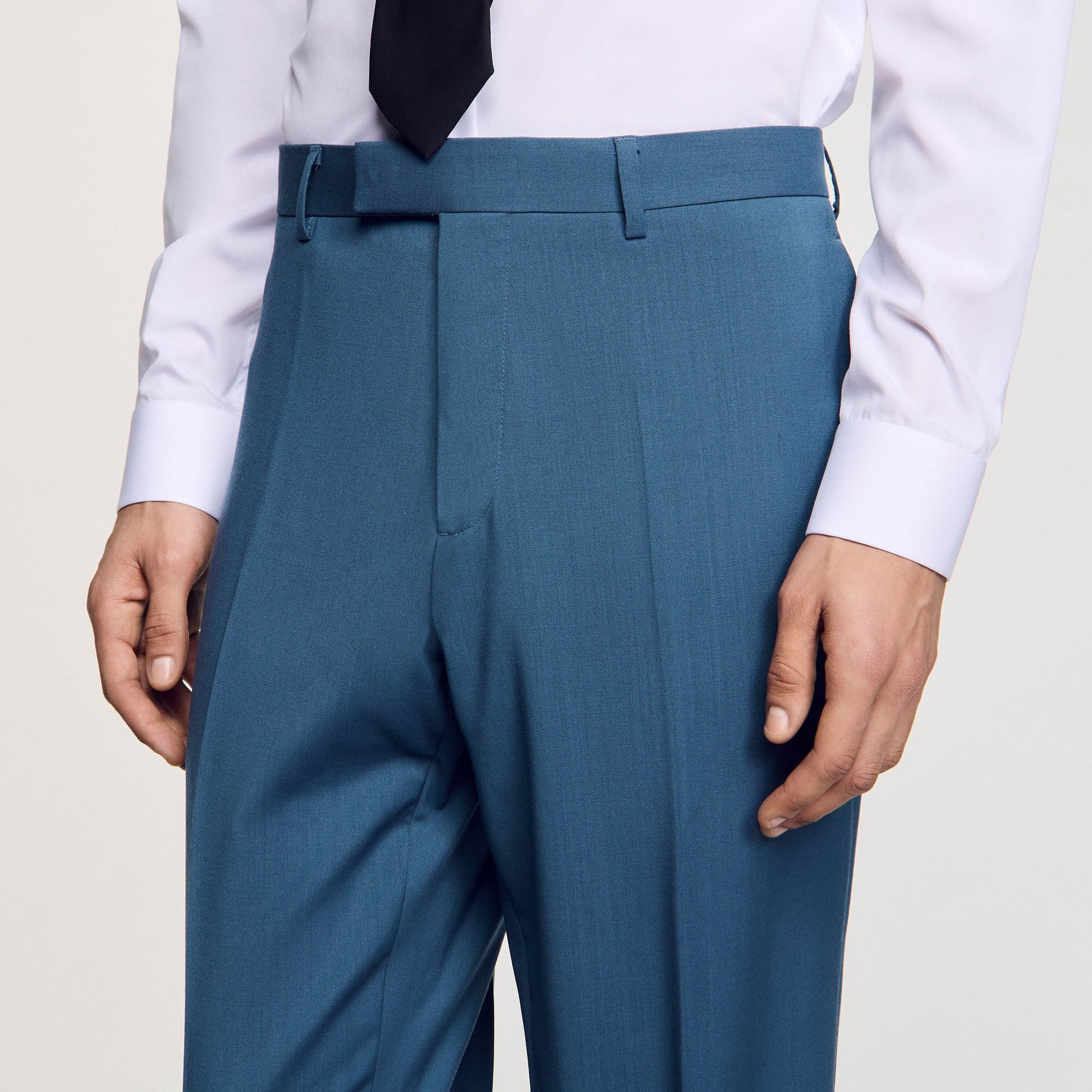 Sandro Wool suit trousers Thunderstorm Blue